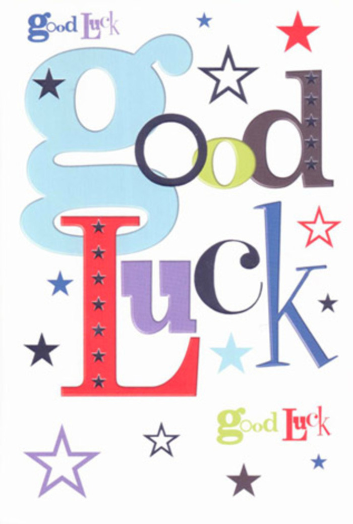 There is a distinct vibrancy and warmth to this luck-themed card, reminiscent of the communal joy felt during Barnsbury's local festivals. Each letter in the 'Good Luck' message stands apart: wide and airy in shades of pastel blue, poised in midnight black, rich in dynamism with bold red accents, all mingling with twinkling coloured stars that seem to leap across the page with barely contained delight. The expanse of white space surrounding the playful typography is evocative of the bright, open atmosphere inside a Barnsbury flower shop on a sunny day, letting each colour and detail shine. Glancing over the card, you get the sense of a gentle cheer-like the supportive applause echoing along the tree-lined avenues near Thornhill Road when a neighbour achieves something new. Beneath your fingers, the sturdy sweetness of premium card stock brings a faint satisfaction, much like holding the ribbon-wrapped stem of a fresh hand-tied bouquet. This is more than a simple gesture; it's a symbol, woven with energy and hope, crafted for those ready to face challenges across Islington and beyond. Its uninhibited palette and friendly composition make it the ideal companion for a loved one embarking on exams, a new job, or another leap into the unknown-imbued with the gentle optimism that Barnsbury is known for.